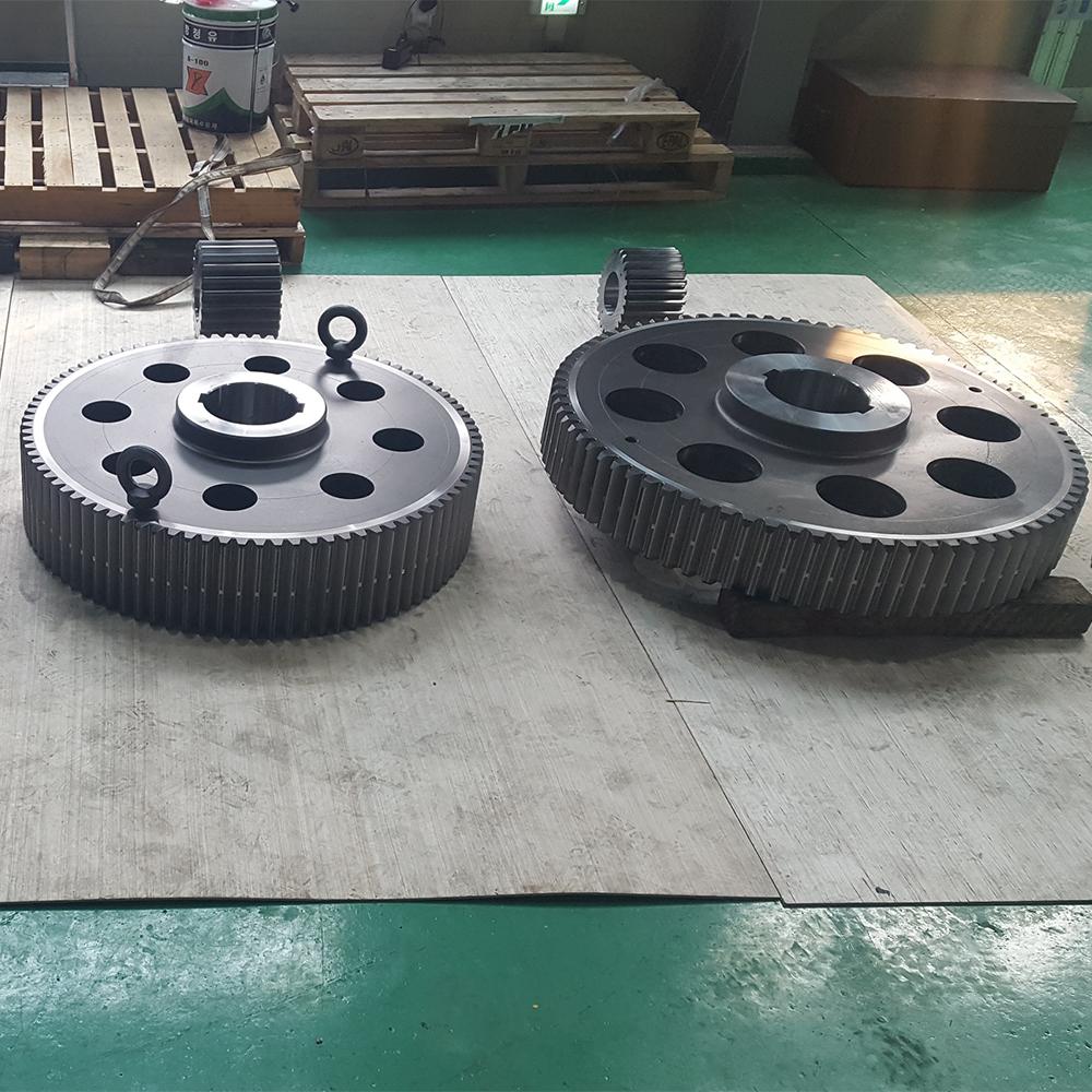 SPUR GEAR even though two axes are in parallel but only one gear interlocks on the other gear